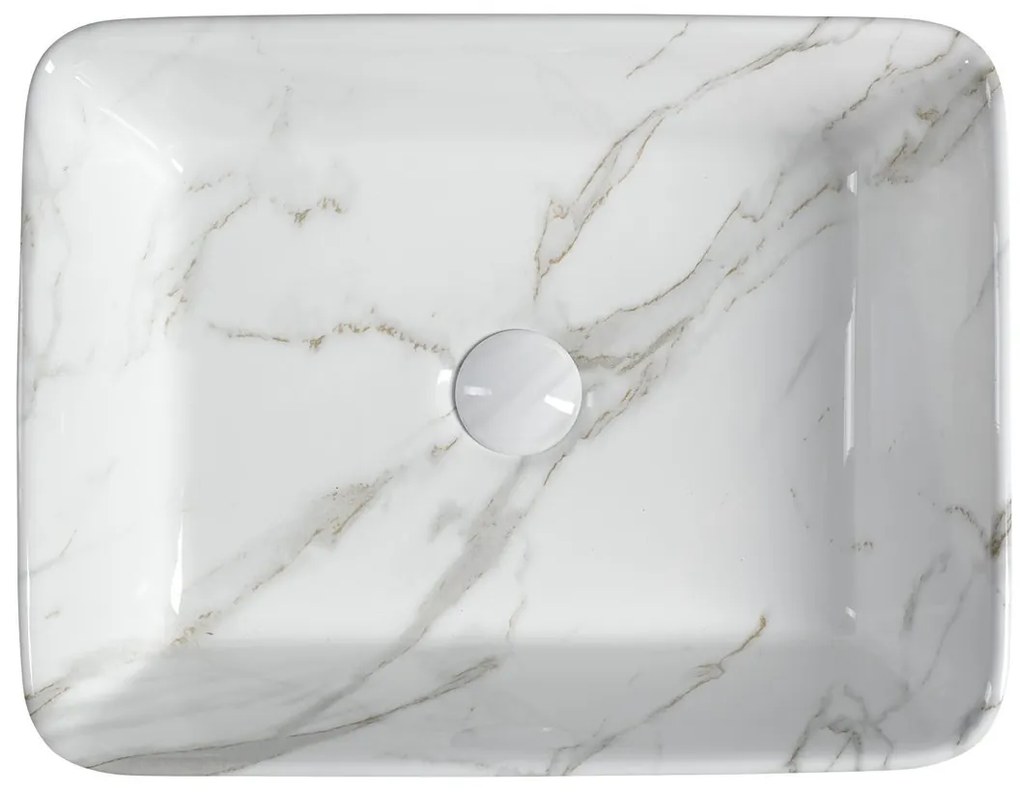 Sapho Sapho, DALMA keramické umývadlo 48x13x38 cm, carrara, MM517