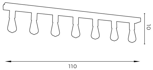 Bodové svietidlo FILO 7xE27/60W/230V čierna/zlatá