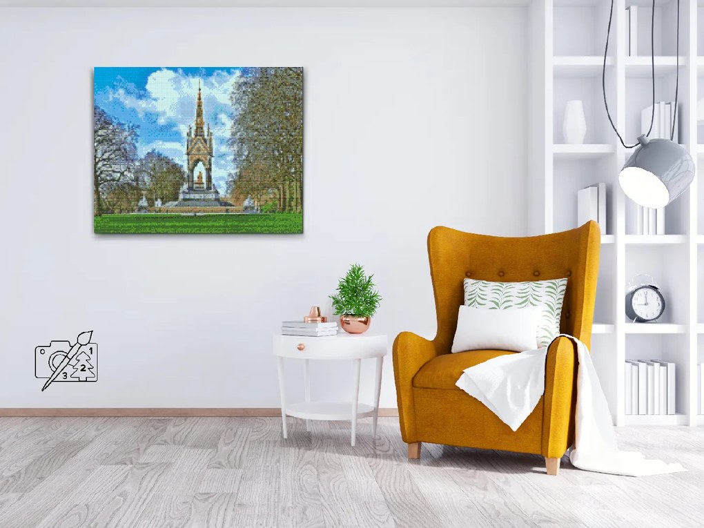 Gario Diamantové maľovanie Hyde Park, Londýn Rozmery: 50 x 40 cm, Rámovanie: S vnútorným rámom, Diamanty: Okrúhle