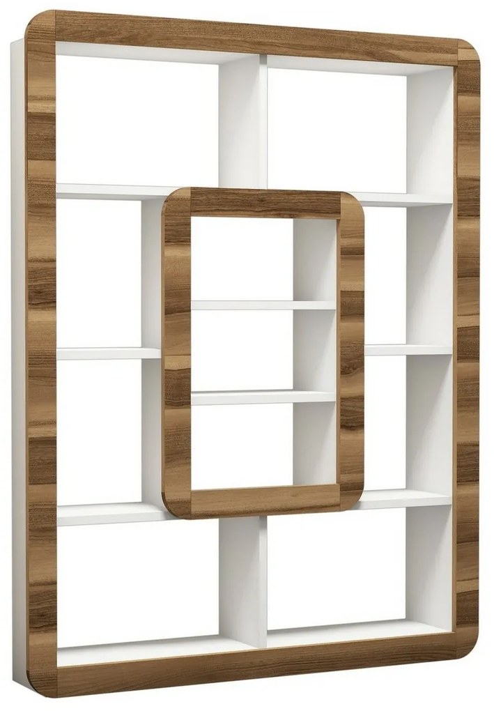 Knižnica Orkide White and Walnut
