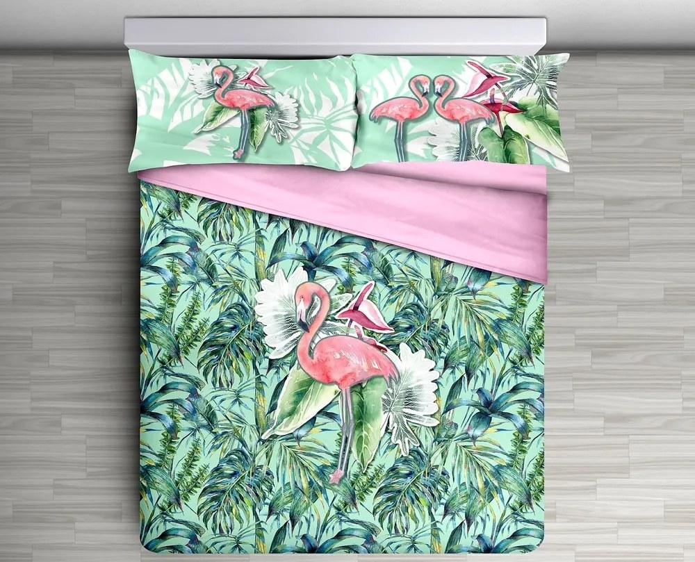 Gipetex Natural Dream 3D italské povlečení 100% bavlna Flamingo - 140x200 / 70x90 cm