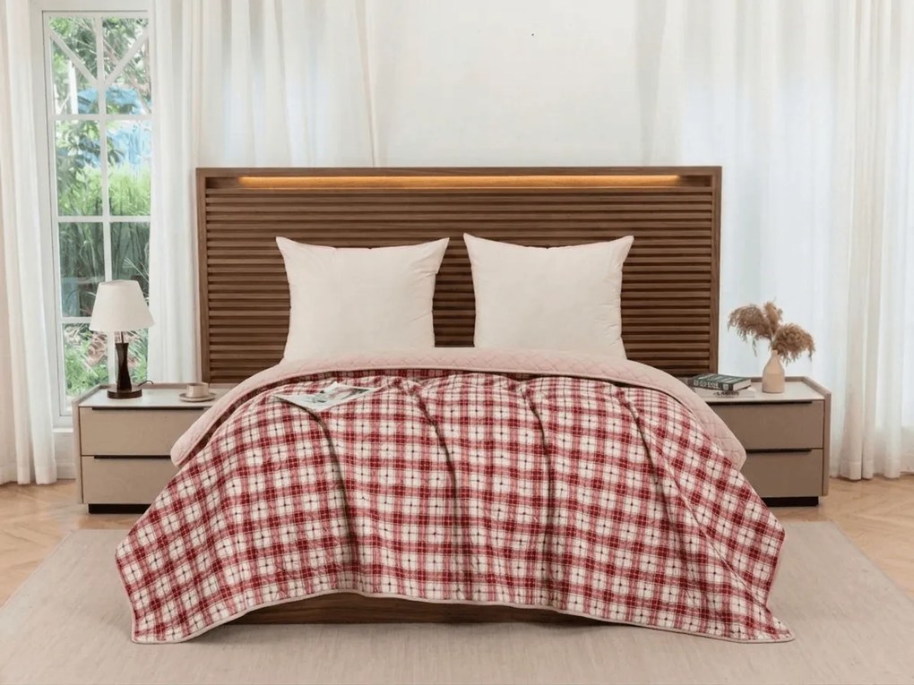 Prehoz na posteľ TARTAN HEART, farebný Rozmer: 170 x 210 cm