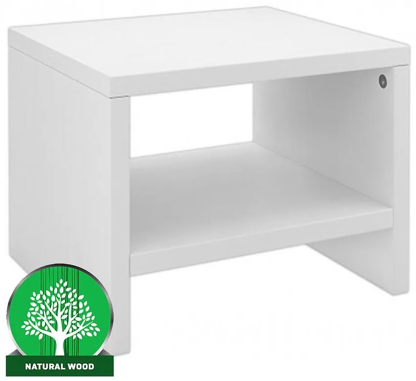 Nočný stolík Sonia borovica morená biela