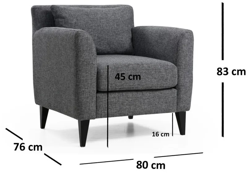 Kreslo Nordic I tmavosivé