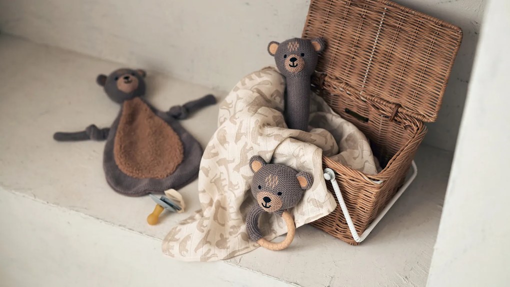 Plienky 3 ks 70x70 cm Animals Olive Green