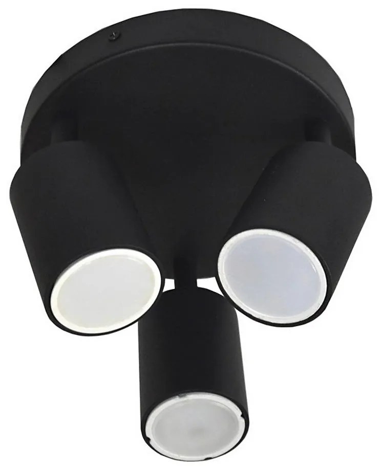 Bodové svietidlo FARGO 3xGU10/30W/230V čierna