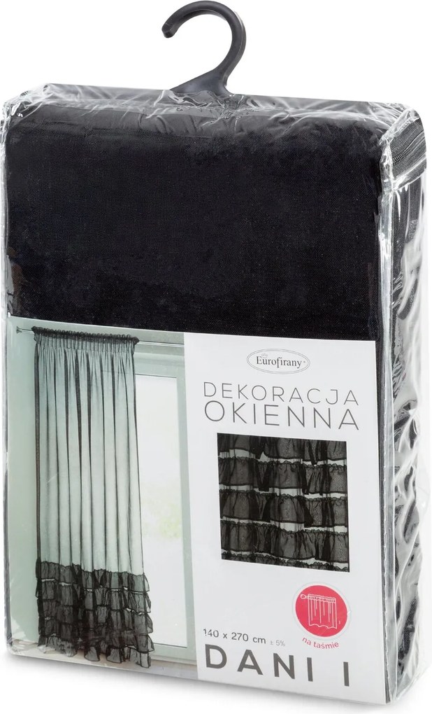 ZÁCLONA NA PÁSKE DANI1 140X270 CM ČIERNA