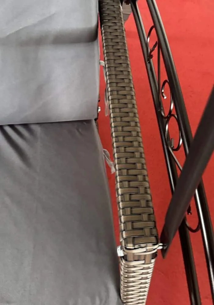 RATTAN záhradná hojdačka hnedá