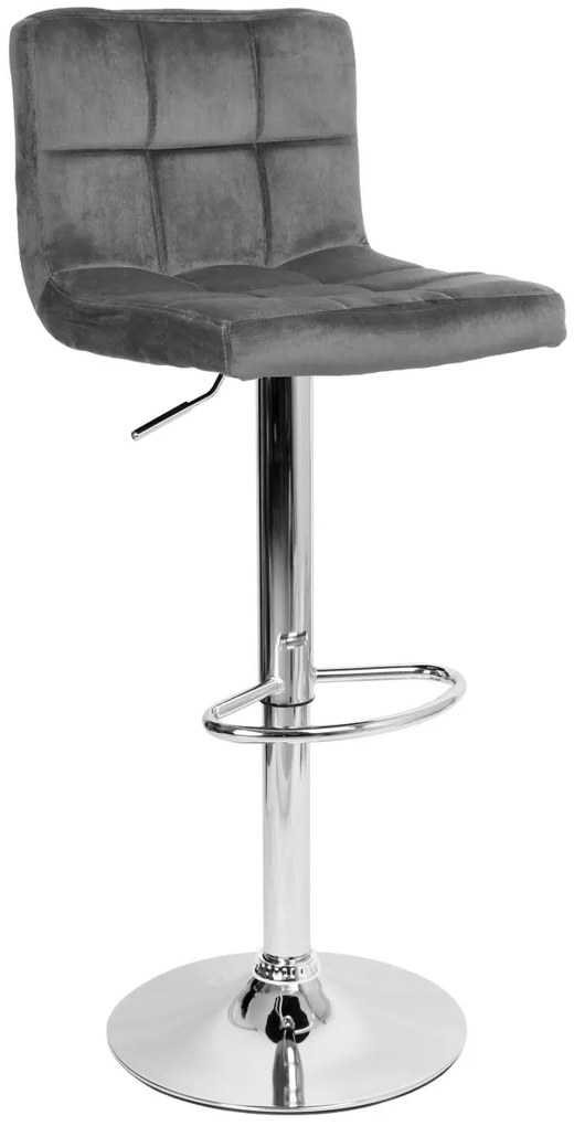 Barová stolička ARAKO chróm sivá