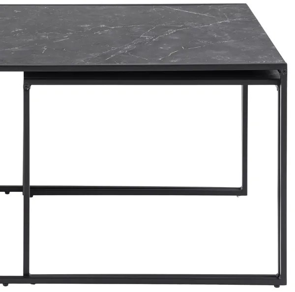 Súprava konferenčných stolíkov ALMA, 3 ks, antracit