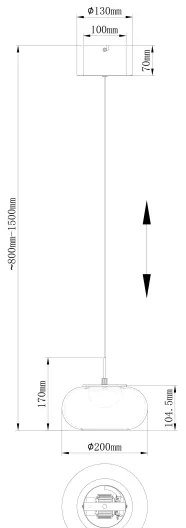 Globo 15744H - LED Luster na lanku QUINTARA LED/6W/230V čierna