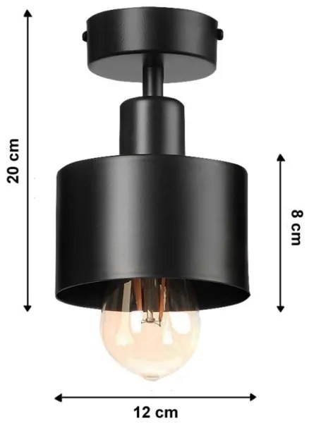 Prisadený luster BODO 1xE27/60W/230V