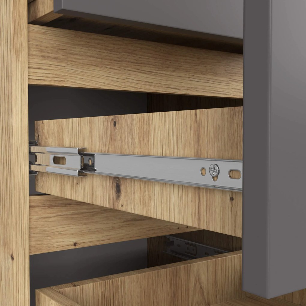 Komoda CL5 40 cm dub artisan/grafitovo šedá