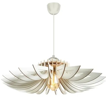 Luster na lanku 1xE27/60W/230V biela pr. 52 cm