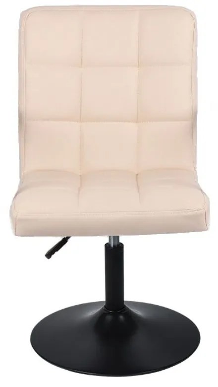 LuxuryForm DESIGN Stolička TOLEDO na čiernom tanieri - krémová