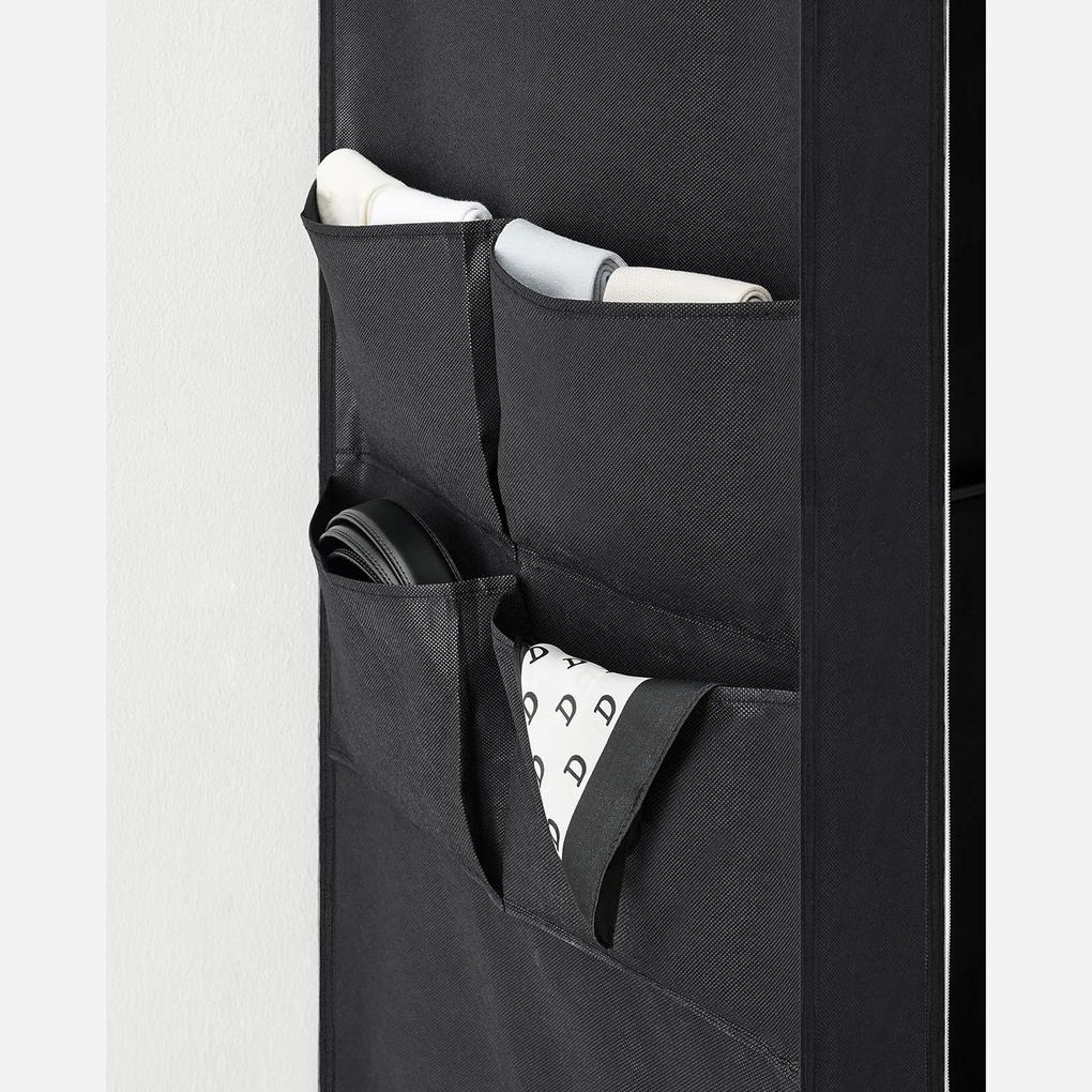Textilní šatní skříň SANTIAGO černá