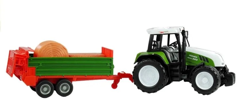 LEAN TOYS Veľký traktor s vlečkou