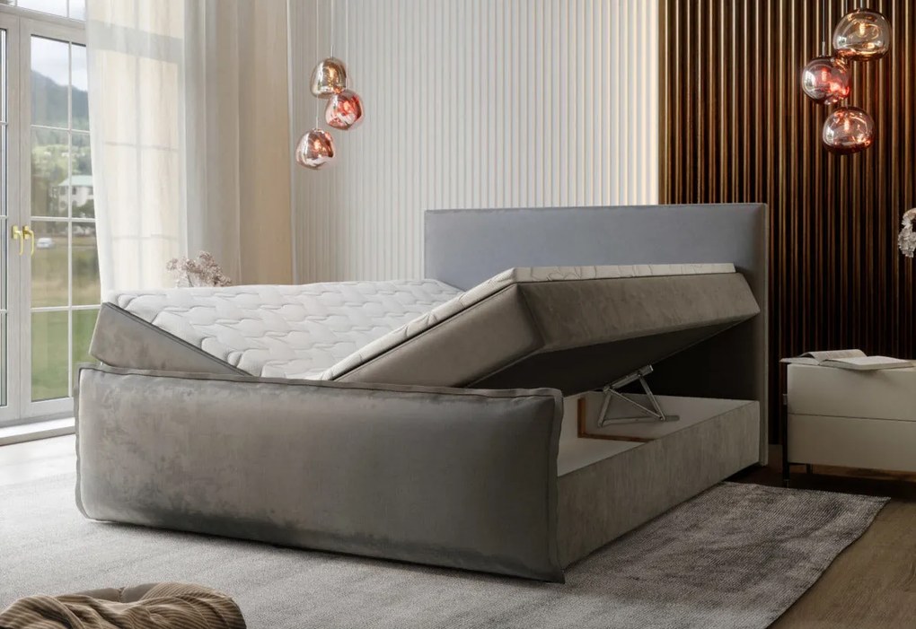 Čalúnená posteľ boxspring MANTA - poso 55 / 180x200