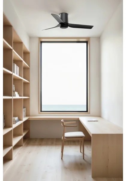 FARO 33834-Stropný ventilátor MINI PUNT TUB S čierna pr. 90 cm + diaľkové ovládanie