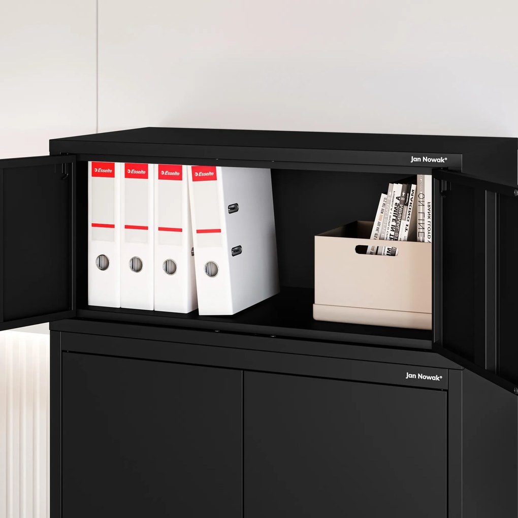 Nadstavec na šatníkovú skriňu EWA Compact 800 x 380 x 400 mm, čierny