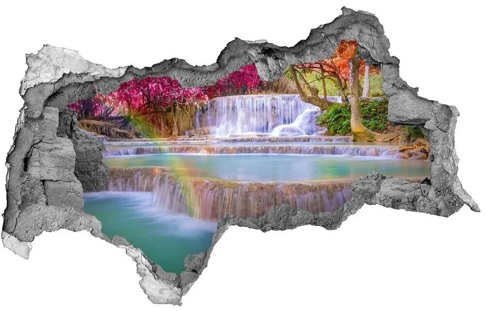 Nálepka fototapeta 3D výhľad Vodopád v lese nd-b-87130730