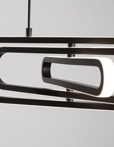 LED luster Arte 64 čierne