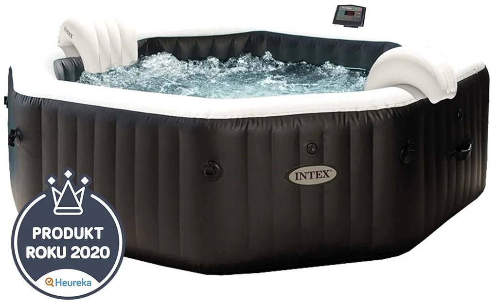 Marimex | Vírivý bazén Pure Spa - Jet & Bubble Deluxe HWS 4+ Solárna sprcha UNO 35 l hliníková s LED svetlom | 19900164