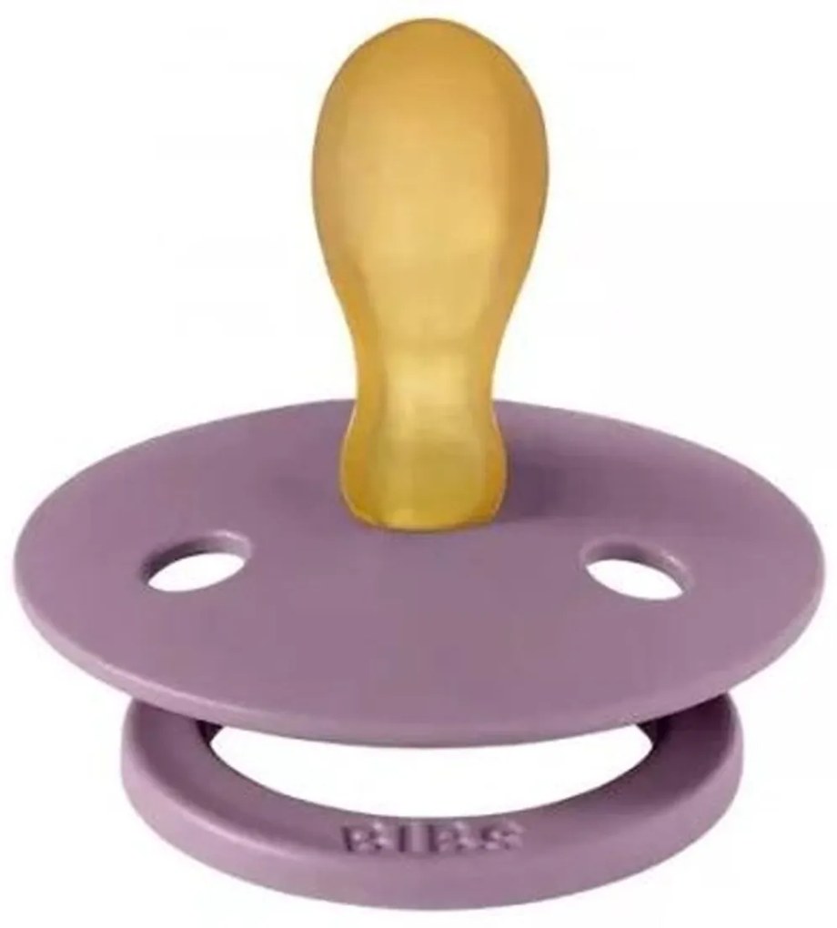 Kaučukový cumlík BIBS symetrický, 0 - 6 m, fialový