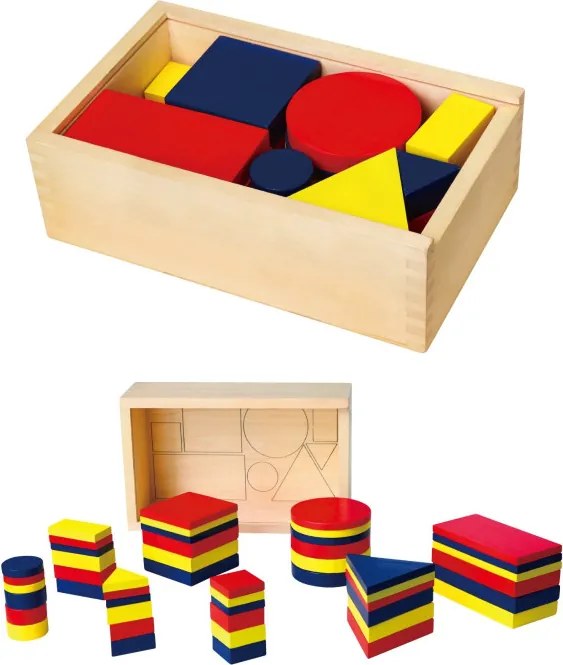 Logické kocky Viga 56164 geometrické obrazce