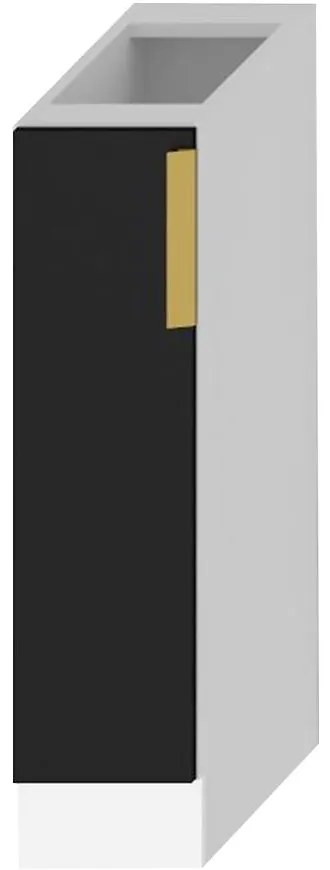 Kuchynská skrinka Denis d20 cargo + kôš čierna mat/biela