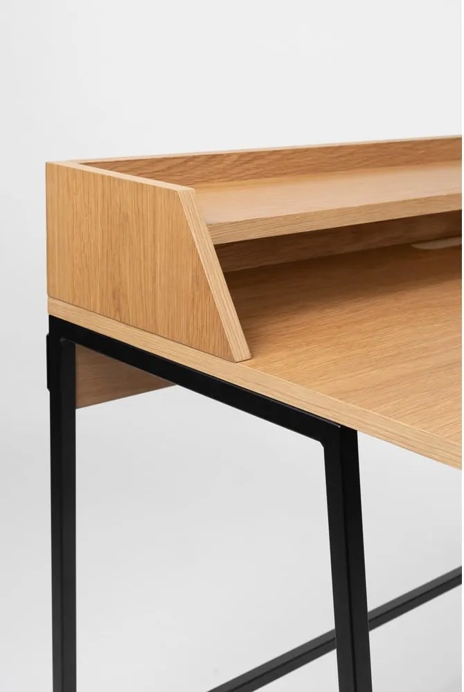 Pracovný stôl s doskou v dubovom dekore so sekretárom 60x120 cm Giorgio – White Label