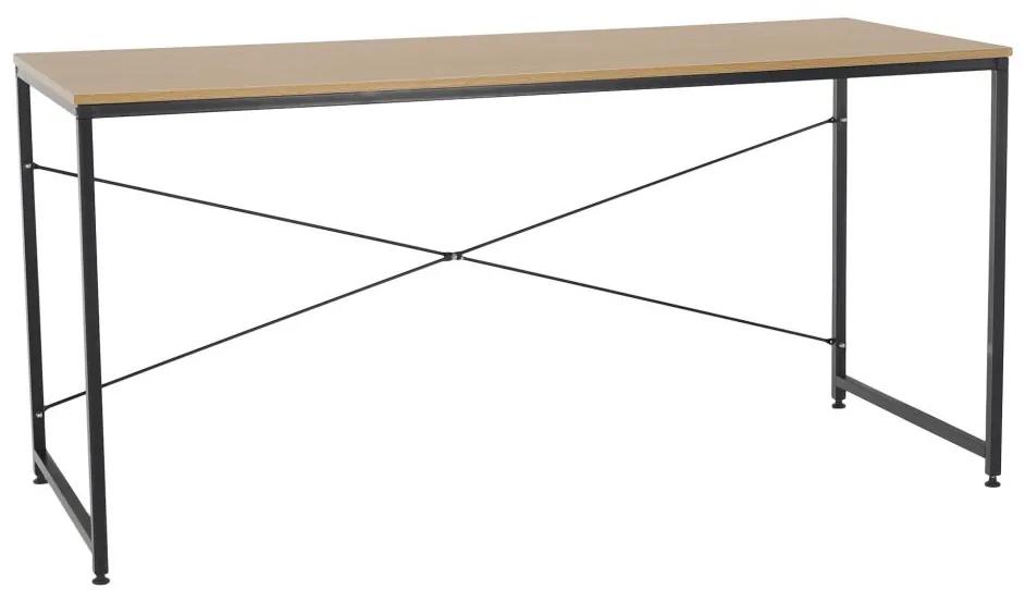 Tempo Kondela Písací stôl, dub/čierna, 150x60 cm, MELLORA