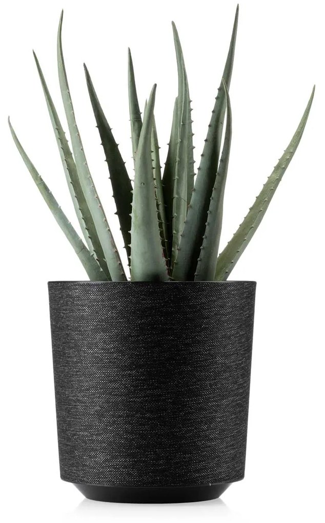 PLASTOVÝ KVETINÁČ ALOE TX 19,5X20 CM ČIERNA