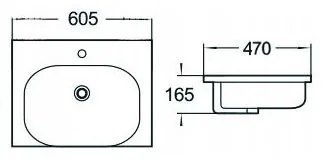 Mexen ERIKA umývadlo, 60x46 CM, biela, 25526000