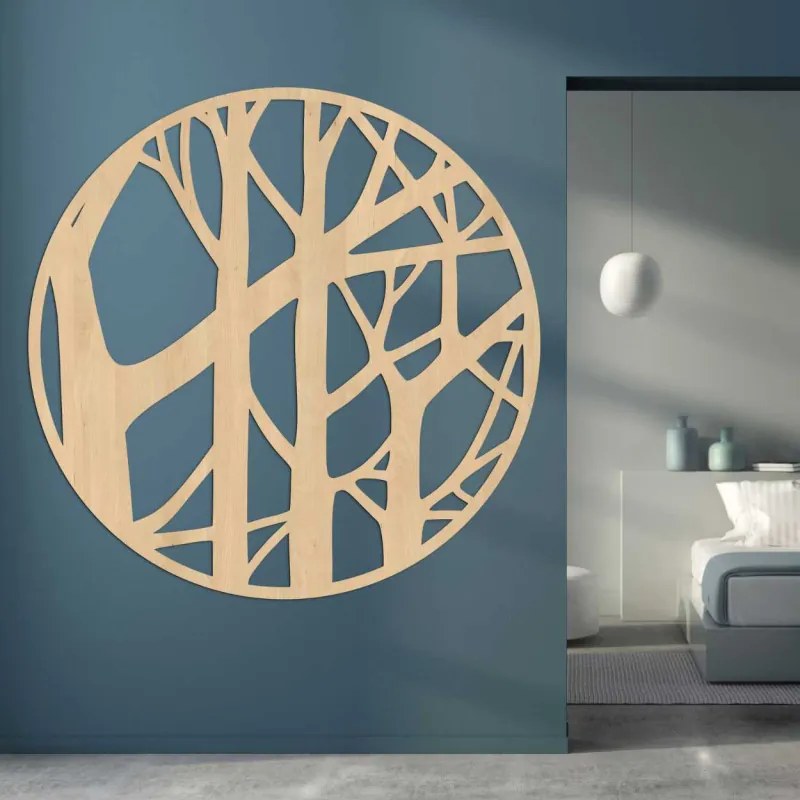 Dizajnová drevená dekorácia kvetinový ornament | SENTOP HDF0376