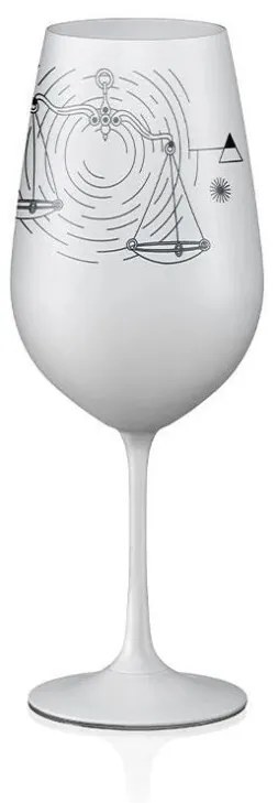 Crystalex pohár Zverokruhy Váhy biela 550 ml