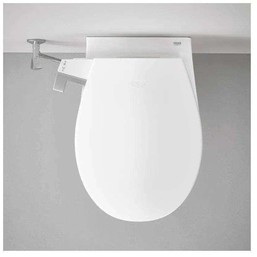 GROHE Bau Ceramic manuálne bidetové sedátko so Softclose, 2 sprchové ramená, alpská biela/chróm, 39648SH0