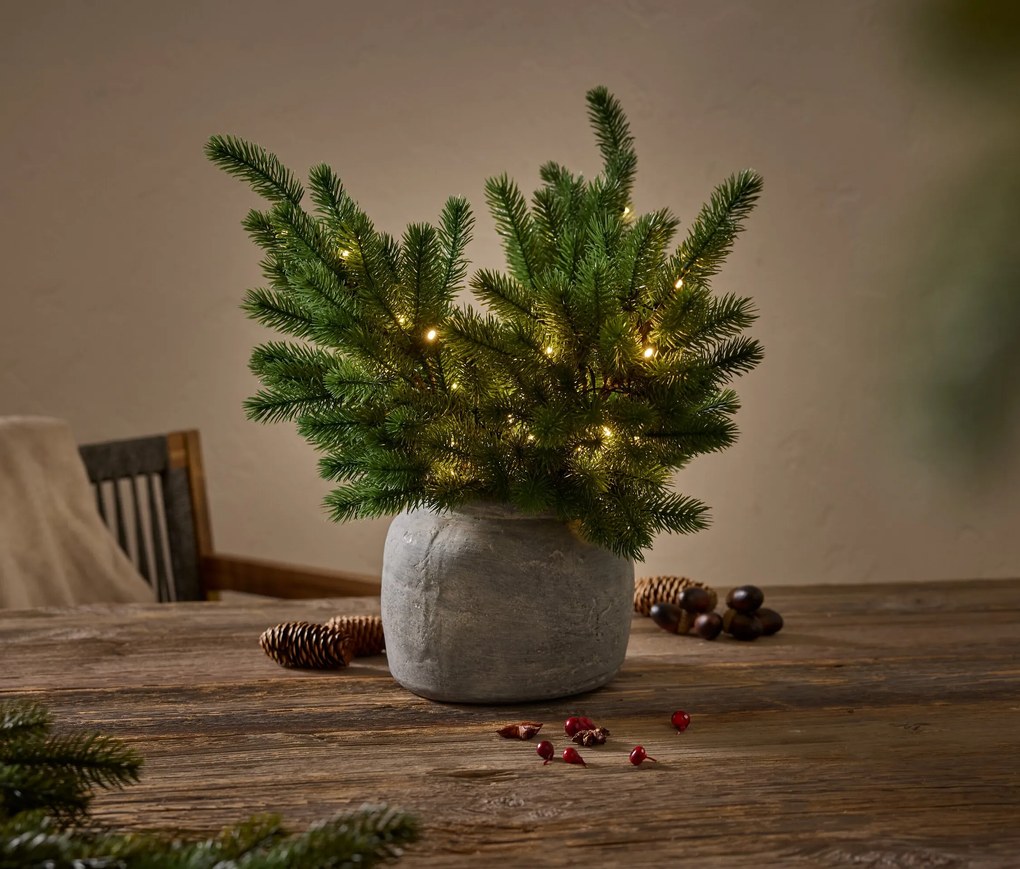 LED jedľové vetvičky, 3 ks