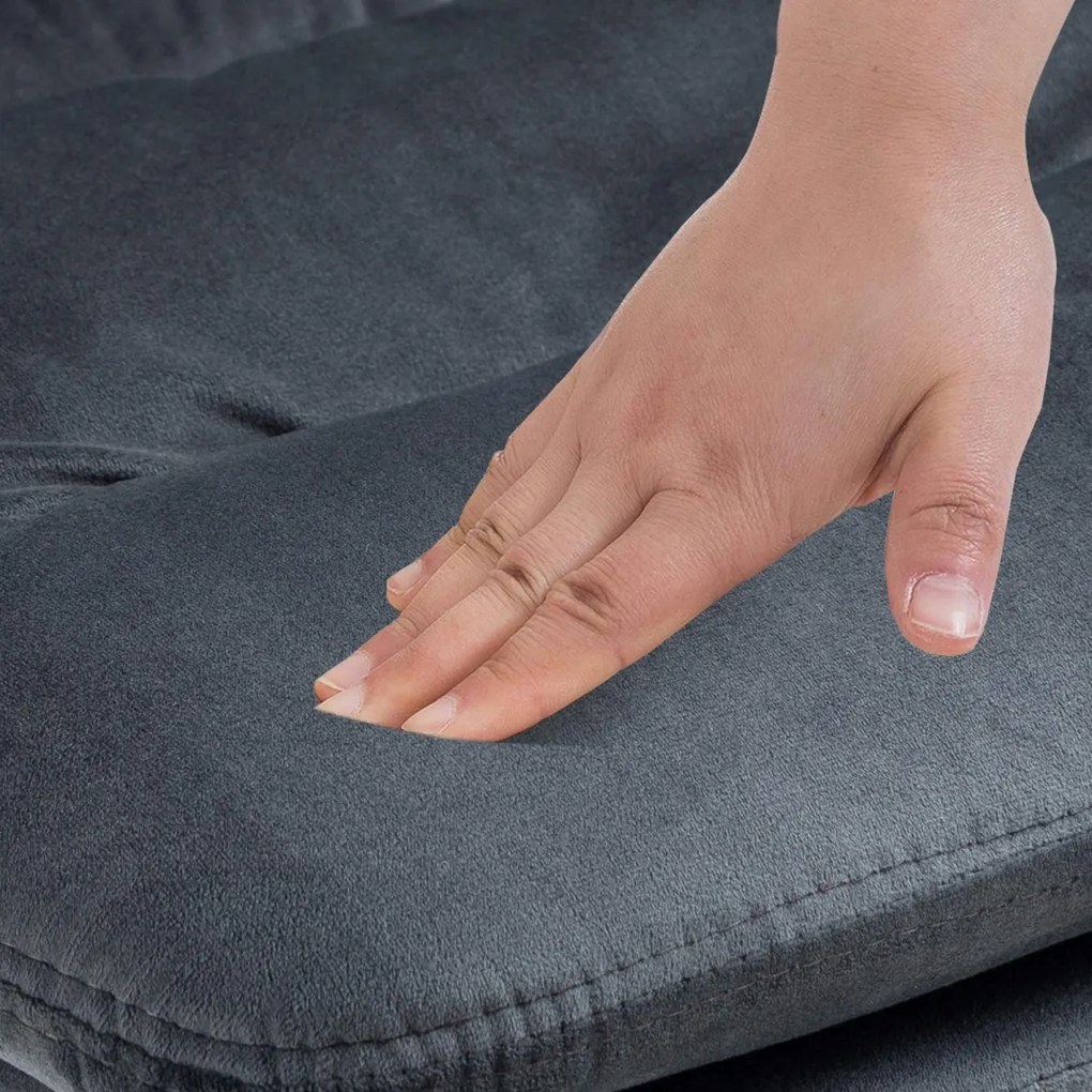 Barová stolička Damar - zamat, biely rám - tmavo šedá