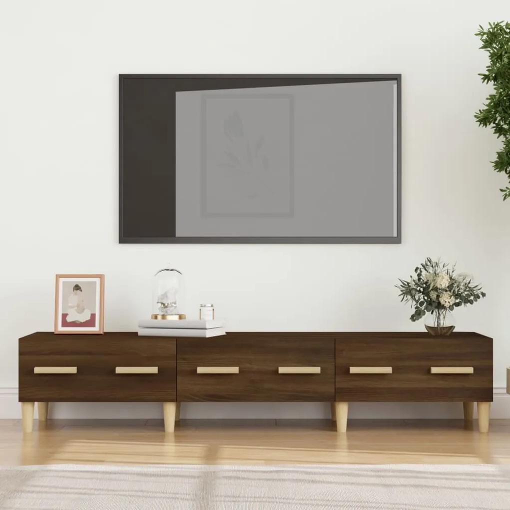 TV skrinka hnedý dub 150x34,5x30 cm spracované drevo