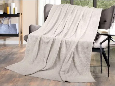 Flanelová deka Cashmere Dots 150x200 cm, piesková%