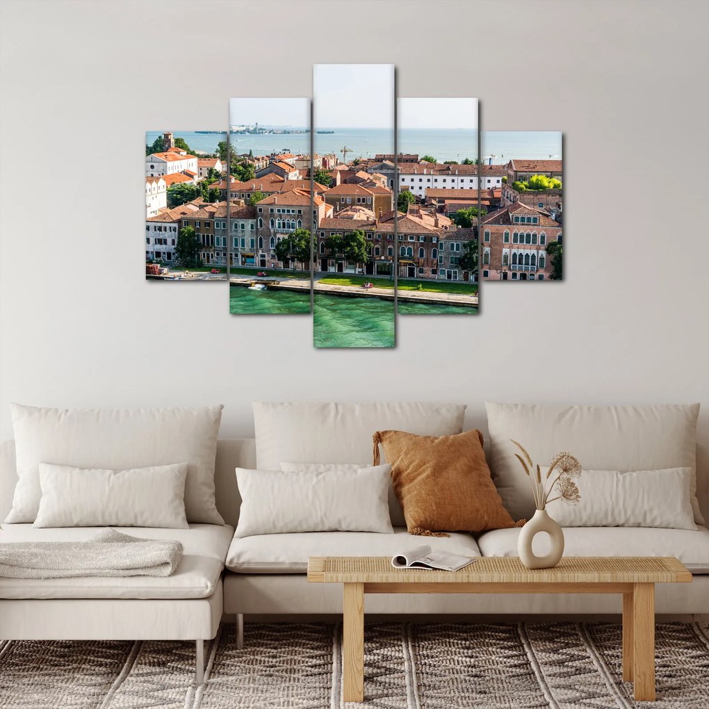 Obraz - Letecký pohľad na mesto (150x105 cm)