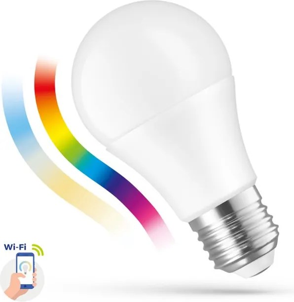 Spectrum LED žiarovka GLS E-27 230V 9W RGBW+CCT+DIM Wi-Fi/BT SMART, SPECTRUM, WOJ14412