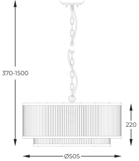 Zuma Line P0528-06H-P7AC - Luster na reťazi SERGIO 6xE14/60W/230V čierna
