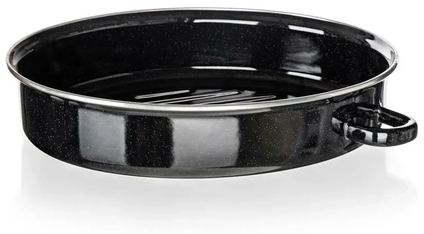 Banquet 2-dielny oválny smaltovaný pekáč CULINARIA Black, 38 cm
