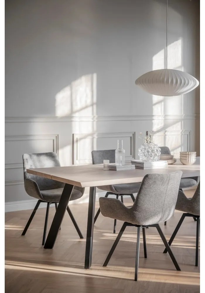 Sivé čalúnené jedálenské kreslá v súprave 2 ks Norwell – Rowico