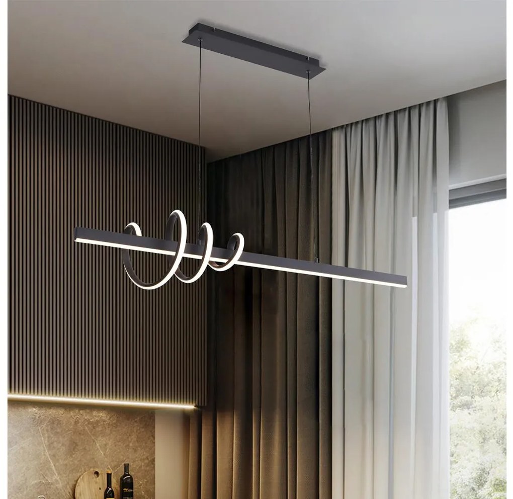 ONLI - LED Luster na lanku SWING LED/30W/230V 4000K čierna