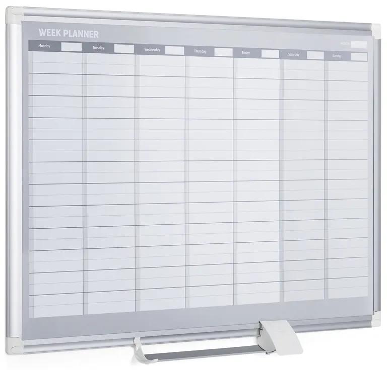 Bi-Office Týždenná plánovacia tabuľa na stenu, magnetická, dni, 900 x 600 mm