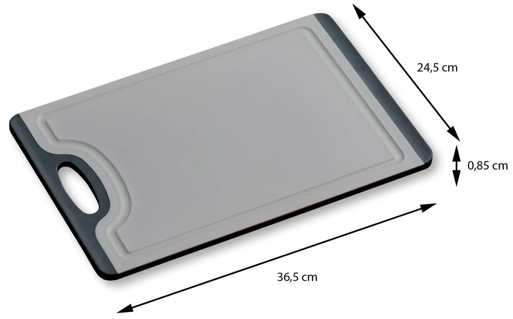 Doska na krájanie Gray, sivá, 36,5x24,5 cm
