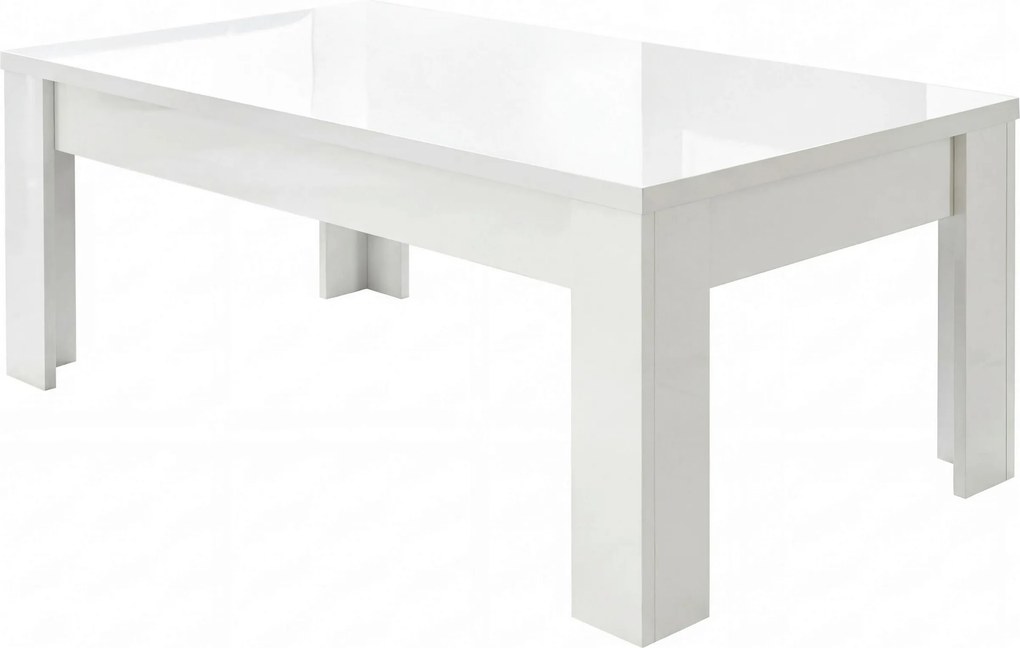 XXXLutz KONFERENČNÝ STOLÍK, biela s vysokým leskom, kompozitné drevo, 122/65/45 cm MID.YOU - Online Only obývacie izby - 001844007101